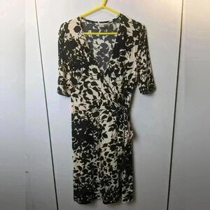 NYGÅRD Collection Wrap Dress size medium (10-12) beige  and black